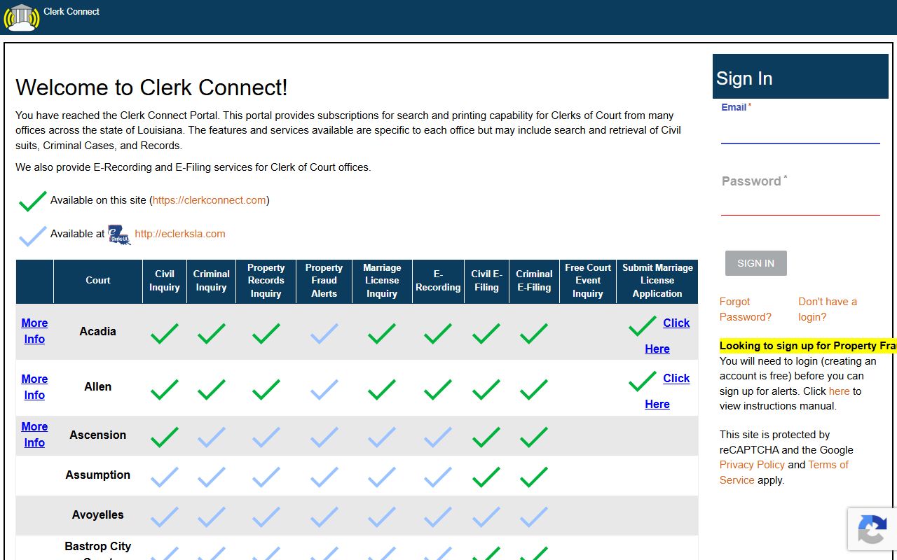 Winn Parish court records after arrest ClerkConnect portal reference
